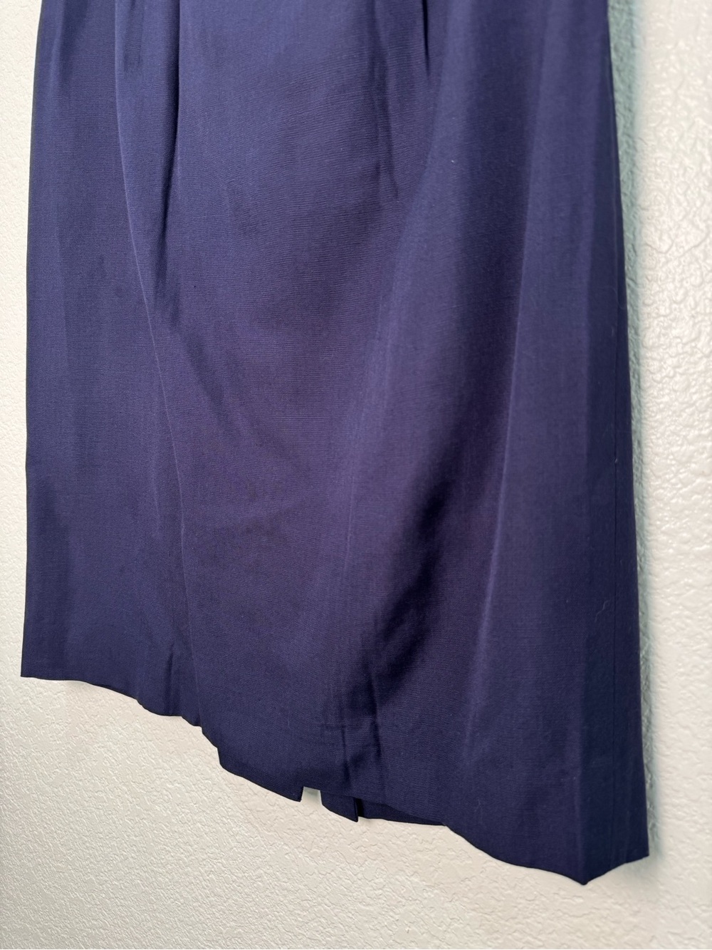 Vintage Christian Dior Navy Blue Midi Pencil Skirt Size 10 High Waist Made USA - Picture 7 of 13